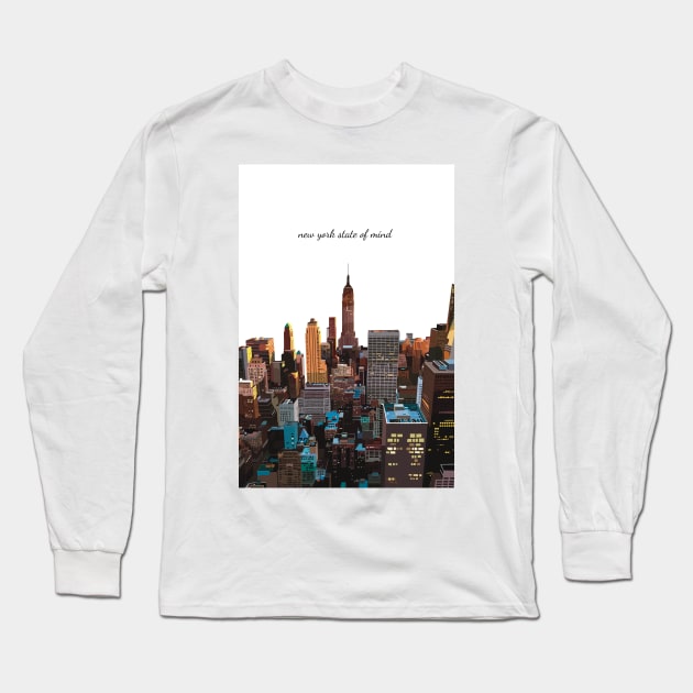 New York City state of mind Long Sleeve T-Shirt by Holailustra